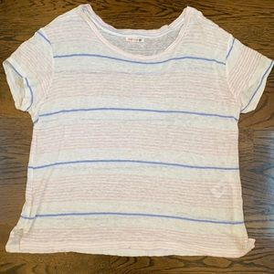 Sundry Pink & Baby Blue Stripped Short Sleeve T